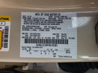 2015 Lincoln MKZ Hybrid with VIN 3LN6L2LU0FR618581, listed as a Copart auction lot 50064805 with 71,049 mi miles and Salvage Title. Bid and sale history available at carsss.com. Image 13.
