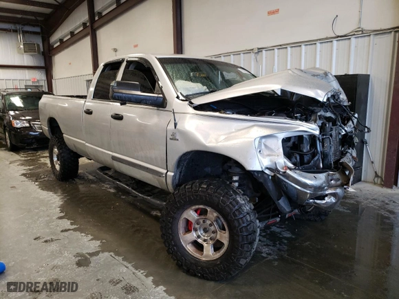 2007 Dodge Ram 2500 SLT with VIN 1D7KS28C77J553610, listed as a Copart auction lot 66395844 with 0 mi miles and Salvage Title. Bid and sale history available at carsss.com. Image 4.