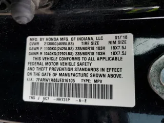 2018 Honda CR-V EX-L with VIN 7FARW1H88JE016105, listed as a Copart auction lot 44432475 with 132,533 mi miles and Salvage Title. Bid and sale history available at carsss.com. Image 14.