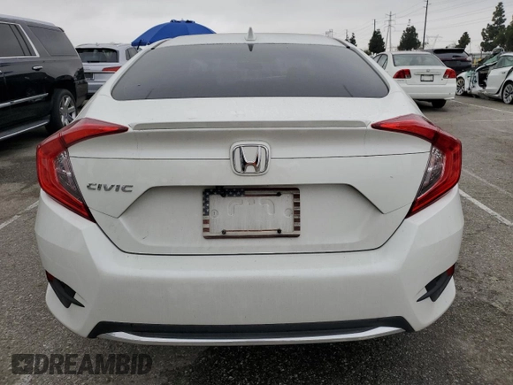 2020 Honda Civic Sedan EX with VIN 19XFC1F31LE203564, listed as a Copart auction lot 50192725 with 64,260 mi miles and Salvage Title. Bid and sale history available at carsss.com. Image 6.