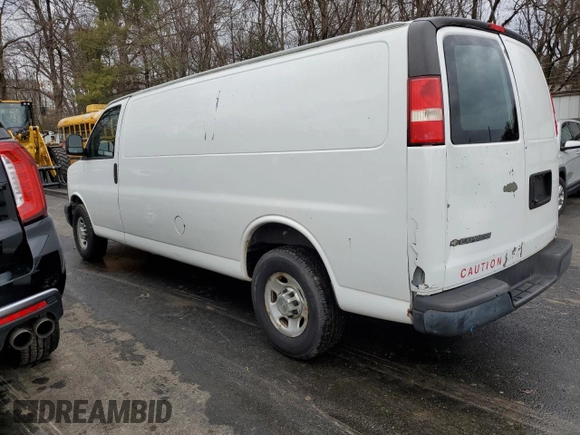 2013 Chevrolet Express Cargo Van with VIN 1GCWGGCAXD1156632, listed as a Copart auction lot 42946155 with 293,180 mi miles and Clean Title. Bid and sale history available at carsss.com. Image 2.