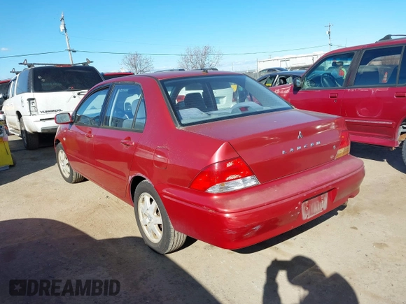 2002 Mitsubishi Lancer LS with VIN JA3AJ36E82U063279, listed as a IAAI auction lot 41711543 with 39,127 mi miles. Bid and sale history available at carsss.com. Image 3.