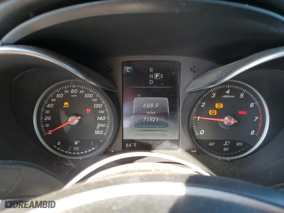 2015 Mercedes-Benz C-Class C 300 with VIN 55SWF4JBXFU054835, listed as a Copart auction lot 52032855 with 71,921 mi miles and Salvage Title. Bid and sale history available at carsss.com. Image 9.