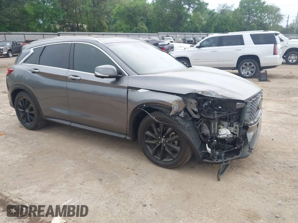2019 Infiniti QX50 LUXE with VIN 3PCAJ5M16KF112761, listed as a IAAI auction lot 41921825 with 78,566 mi miles. Bid and sale history available at carsss.com. Image 1.