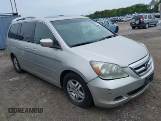 2005 Honda Odyssey EX-L with VIN 5FNRL38705B095895, listed as a IAAI auction lot 42375349 with Not provided miles and . Bid and sale history available at DreamBid. Image 1.