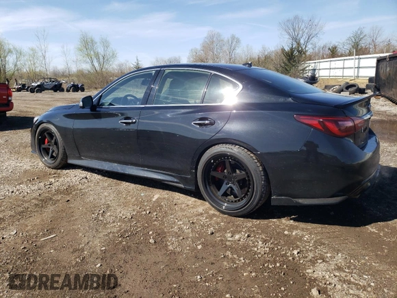 2020 Infiniti Q50 Red Sport 400 with VIN JN1FV7AR3LM660650, listed as a Copart auction lot 52442505 with 27,716 mi miles and Clean Title. Bid and sale history available at carsss.com. Image 2.