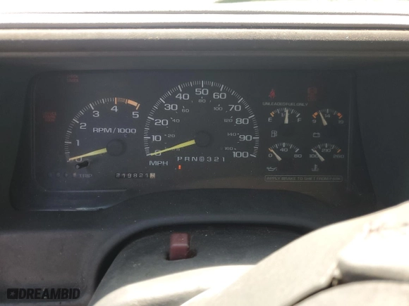 1995 Chevrolet Tahoe with VIN 1GNEK13K6SJ415105, listed as a Copart auction lot 65960124 with 219,821 mi miles and Salvage Title. Bid and sale history available at carsss.com. Image 9.