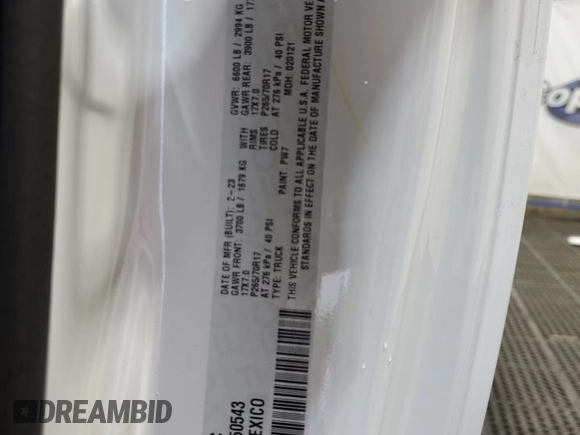 2023 Ram 1500 Tradesman z VIN 3C6JR6DG0PG550543, wystawiony jako Copart lot #60315315 z przebiegiem 5 519 mil mil oraz Szkoda całkowita • Salvage title. Historia ofert i sprzedaży dostępna na DreamBid. Obrazek 13.