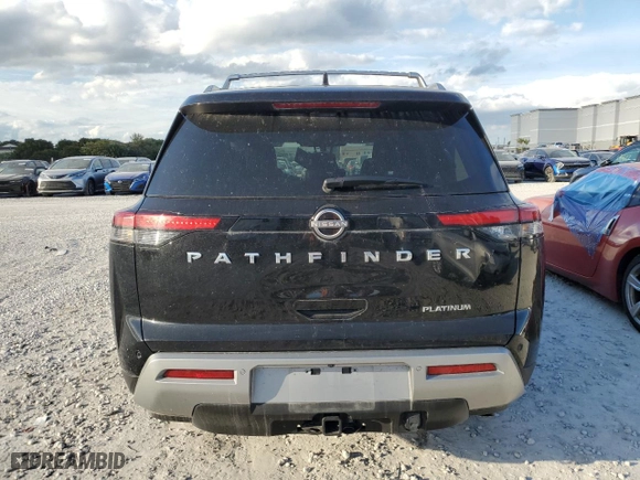 2022 Nissan Pathfinder Platinum with VIN 5N1DR3DGXNC272556, listed as a Copart auction lot 47342445 with 28,329 mi miles and Salvage Title. Bid and sale history available at carsss.com. Image 6.