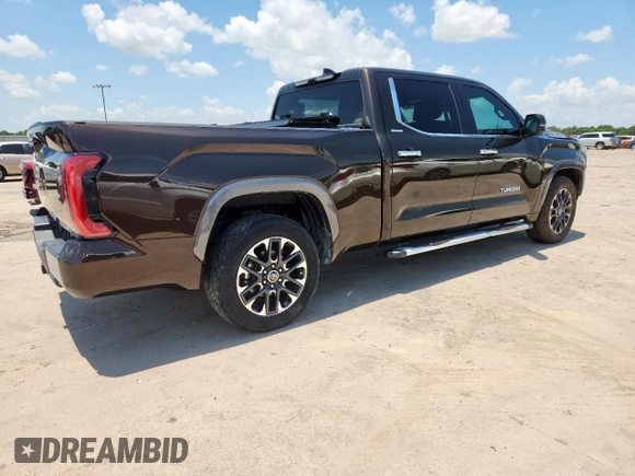 2022 Toyota Tundra Limited Hybrid with VIN 5TFJC5EC3NX001878, listed as a Copart auction lot 64201395 with 24,607 mi miles and Clean title. Bid and sale history available at DreamBid. Image 3.