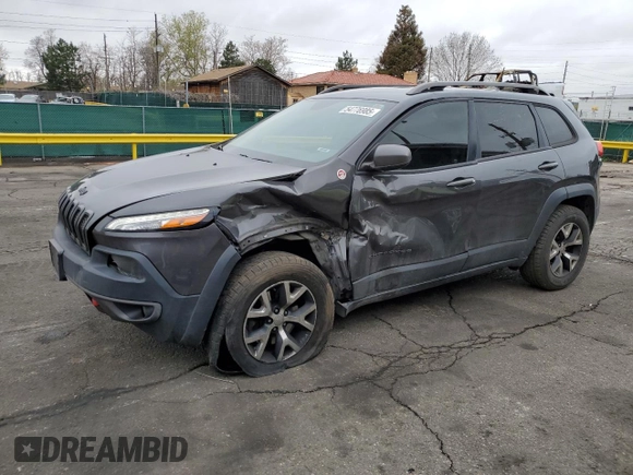 2016 Jeep Cherokee Trailhawk with VIN 1C4PJMBB0GW164437, listed as a Copart auction lot 54776985 with 158,801 mi miles and Salvage title. Bid and sale history available at DreamBid. Image 1.