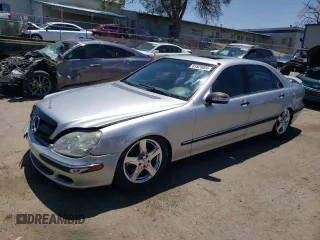 2003 Mercedes-Benz S-Class 4.3L with VIN WDBNG83J43A344741, listed as a Copart auction lot 61529804 with 168,189 mi miles and Salvage Title. Bid and sale history available at carsss.com. Image 1.