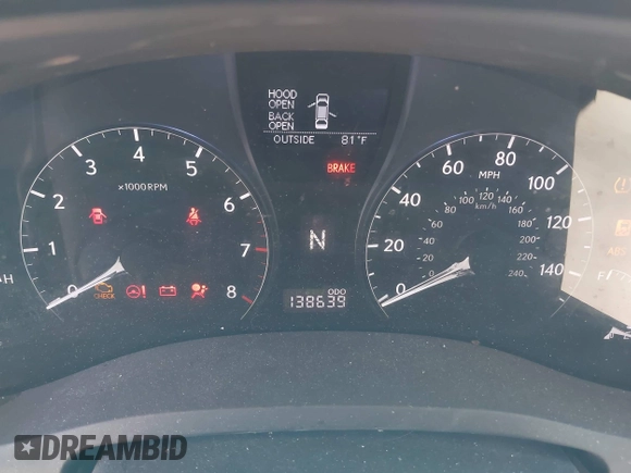 2010 Lexus RX 350 with VIN 2T2BK1BAXAC032746, listed as a IAAI auction lot 41794442 with 138,639 mi miles. Bid and sale history available at carsss.com. Image 7.