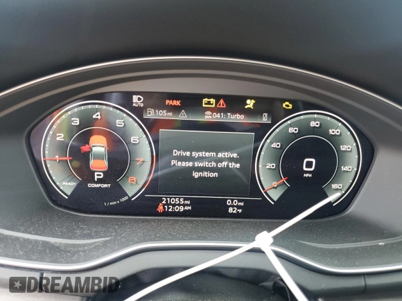 2021 Audi Q5 Premium Plus with VIN WA1BAAFY6M2083415, listed as a Copart auction lot 58831785 with 21,055 mi miles and Salvage title. Bid and sale history available at DreamBid. Image 9.
