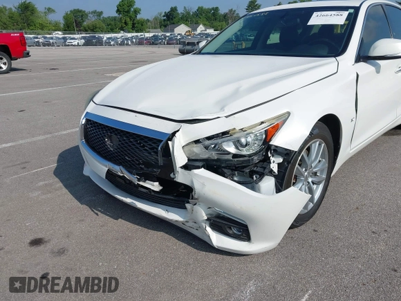 2014 Infiniti Q50 Sport with VIN JN1BV7AR4EM698230, listed as a IAAI auction lot 42664588 with 129,411 mi miles and . Bid and sale history available at DreamBid. Image 6.