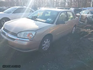 2005 Chevrolet Malibu with VIN 1G1ZS52F95F225238, listed as a IAAI auction lot 41529266 with 999,999 mi miles. Bid and sale history available at carsss.com. Image 2.