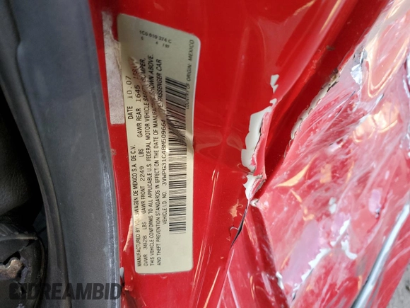 2008 Volkswagen Beetle S z VIN 3VWPG31C48M509664, wystawiony jako Copart lot #83623704 z przebiegiem 110 261 mil mil oraz Szkoda całkowita • Salvage title. Historia ofert i sprzedaży dostępna na DreamBid. Obrazek 12.