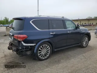 2016 Infiniti QX80 with VIN JN8AZ2NC7G9401032, listed as a Copart auction lot 58068015 with 159,842 mi miles and Salvage title. Bid and sale history available at DreamBid. Image 3.