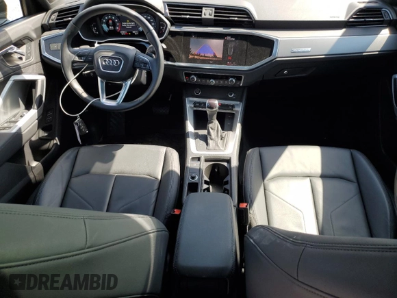 2022 Audi Q3 S line Premium with VIN WA1DECF37N1048323, listed as a Copart auction lot 53668575 with 27,493 mi miles and Salvage Title. Bid and sale history available at carsss.com. Image 8.
