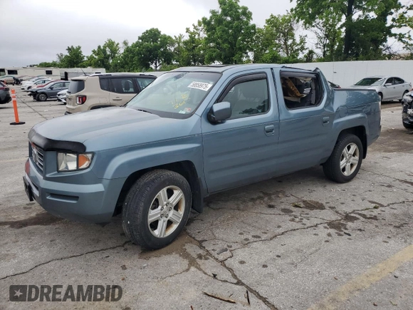 2008 Honda Ridgeline RTL with VIN 2HJYK16588H536980, listed as a Copart auction lot 58858975 with 223,614 mi miles and Salvage title. Bid and sale history available at DreamBid. Image 1.
