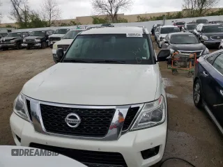 2017 Nissan Armada Platinum with VIN JN8AY2NE9H9700219, listed as a Copart auction lot 48886434 with 129,467 mi miles and Salvage Title. Bid and sale history available at carsss.com. Image 5.
