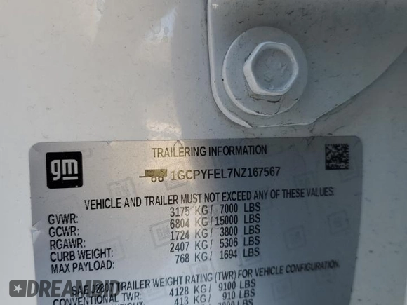 2022 Chevrolet Silverado 1500 LT Trail Boss with VIN 1GCPYFEL7NZ167567, listed as a Copart auction lot 44303105 with 23,992 mi miles and Salvage Title. Bid and sale history available at DreamBid. Image 12.