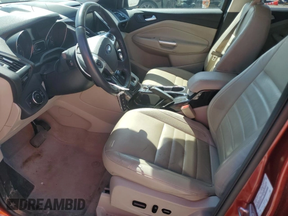 2015 Ford Escape Titanium with VIN 1FMCU0J93FUA66179, listed as a Copart auction lot 65235585 with 82,889 mi miles and Salvage title. Bid and sale history available at DreamBid. Image 7.