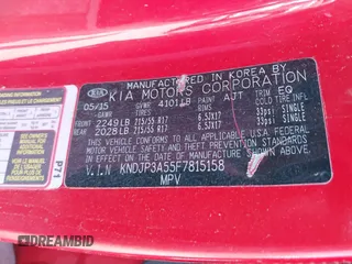 2015 Kia Soul + with VIN KNDJP3A55F7815158, listed as a IAAI auction lot 42067748 with Not Provided miles and . Bid and sale history available at DreamBid. Image 9.