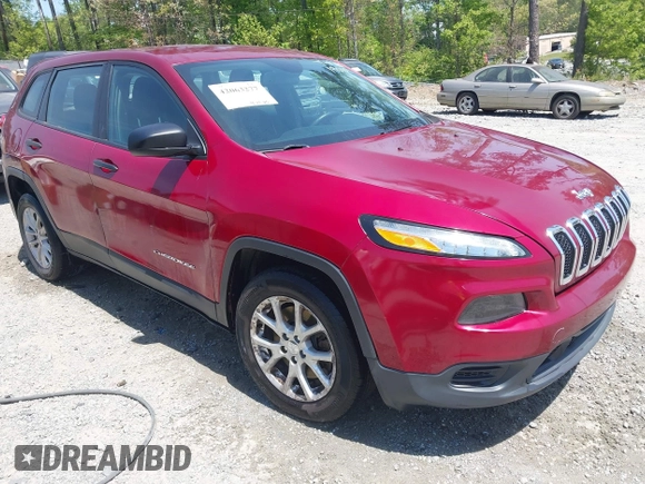 2016 Jeep Cherokee Sport with VIN 1C4PJLAB4GW190101, listed as a IAAI auction lot 42063277 with 61,868 mi miles. Bid and sale history available at carsss.com. Image 13.