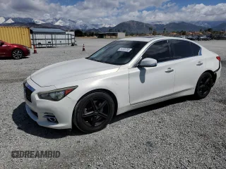 2015 Infiniti Q50 Premium with VIN JN1BV7AP3FM354887, listed as a Copart auction lot 51200705 with 127,646 mi miles and Salvage Title. Bid and sale history available at DreamBid. Image 1.