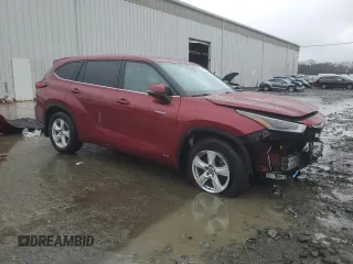 2021 Toyota Highlander Hybrid LE with VIN 5TDBBRCH1MS518064, listed as a Copart auction lot 50311555 with Not provided miles and Salvage title. Bid and sale history available at DreamBid. Image 4.