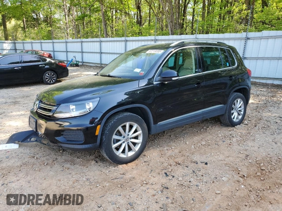 2017 Volkswagen Tiguan Wolfsburg Edition with VIN WVGSV7AX9HK019107, listed as a Copart auction lot 52218085 with 65,727 mi miles and Salvage title. Bid and sale history available at DreamBid. Image 1.