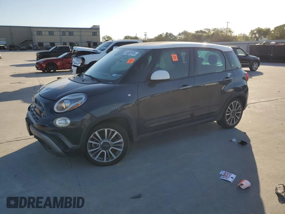 2020 FIAT 500L Trekking with VIN ZFBNFADH4LZ042720, listed as a Copart auction lot 74087074 with 22,381 mi miles and Salvage Title. Bid and sale history available at carsss.com. Image 1.
