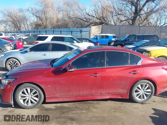 2014 Infiniti Q50 Premium with VIN JN1BV7AR1EM703805, listed as a IAAI auction lot 41657639 with 68,882 mi miles. Bid and sale history available at carsss.com. Image 14.