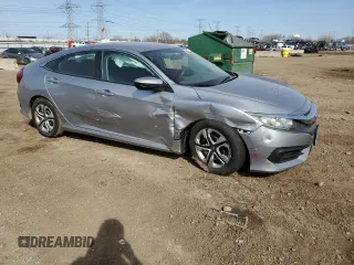 2016 Honda Civic LX with VIN 19XFC2F58GE049321, listed as a Copart auction lot 48092535 with 145,326 mi miles and Salvage Title. Bid and sale history available at carsss.com. Image 4.