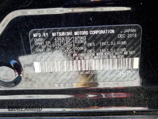 2019 Mitsubishi Outlander ES z VIN JA4AP3AU4KU020762, wystawiony jako Copart lot #50433755 z przebiegiem 177 100 mil mil oraz Szkoda całkowita • Salvage title. Historia ofert i sprzedaży dostępna na DreamBid. Obrazek 13.
