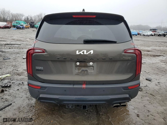 2022 Kia Telluride SX with VIN 5XYP5DHC3NG200426, listed as a Copart auction lot 84642024 with 50,825 mi miles and Salvage Title. Bid and sale history available at carsss.com. Image 6.