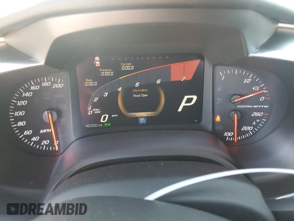 2015 Chevrolet Corvette 2LT with VIN 1G1YD2D7XF5104218, listed as a Copart auction lot 56056945 with 42,300 mi miles and Salvage title. Bid and sale history available at DreamBid. Image 9.