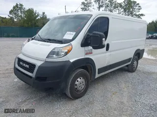 2021 Ram ProMaster Cargo Van with VIN 3C6LRVAG7ME560209, listed as a IAAI auction lot 41329126 with 121,130 mi miles. Bid and sale history available at carsss.com. Image 2.