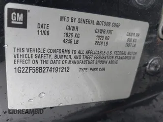 2007 Pontiac G6 1SV Value Leader z VIN 1G2ZF58B274191212, wystawiony jako IAAI lot #42359439 z przebiegiem 146 091 mil mil oraz . Historia ofert i sprzedaży dostępna na DreamBid. Obrazek 9.