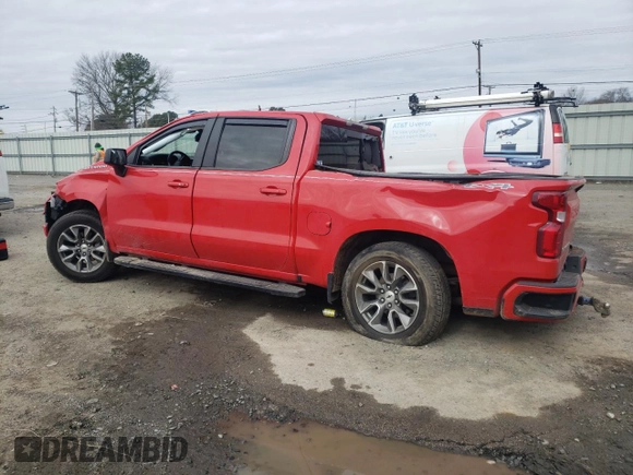 2021 Chevrolet Silverado 1500 RST with VIN 1GCUYEEL8MZ296686, listed as a Copart auction lot 46486455 with 0 mi miles and Salvage Title. Bid and sale history available at carsss.com. Image 2.