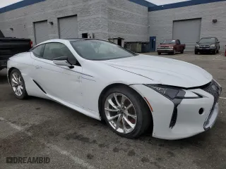 2018 Lexus LC with VIN JTHHP5AY4JA001016, listed as a Copart auction lot 53820545 with 0 mi miles and Salvage Title. Bid and sale history available at carsss.com. Image 4.