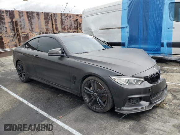 2014 BMW 4 Series 435i with VIN WBA3R1C51EK191792, listed as a Copart auction lot 89140125 with 143,807 mi miles and Salvage Title. Bid and sale history available at carsss.com. Image 4.