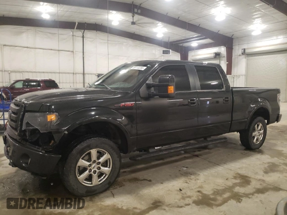 2013 Ford F-150 XL with VIN 1FTFW1ET4DFC27454, listed as a Copart auction lot 55113255 with 210,245 mi miles and Salvage Title. Bid and sale history available at carsss.com. Image 1.