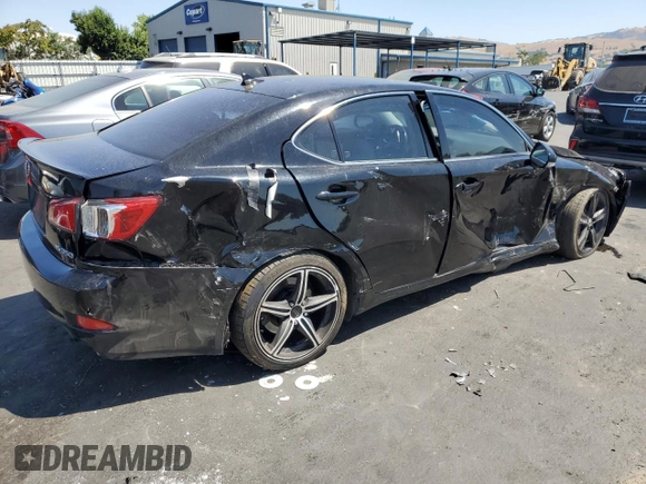 2012 Lexus IS 350 with VIN JTHBE5C28C5028963, listed as a Copart auction lot 62705175 with 153,578 mi miles and Salvage title. Bid and sale history available at DreamBid. Image 3.