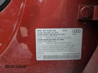 2020 Audi Q5 with VIN WA1ANBFY8L2066765, listed as a Copart auction lot 88794945 with 121,741 mi miles and Salvage title. Bid and sale history available at DreamBid. Image 13.