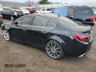 2014 Buick Regal GS with VIN 2G4GU5GX9E9221804, listed as a Copart auction lot 80933674 with 89,666 mi miles and Salvage Title. Bid and sale history available at DreamBid. Image 2.