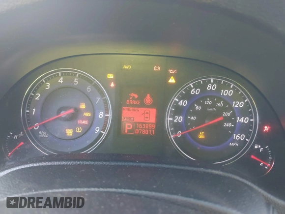 2009 Infiniti G37 x with VIN JNKCV61F29M350643, listed as a IAAI auction lot 41079756 with 163,899 mi miles and . Bid and sale history available at DreamBid. Image 7.