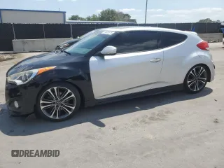 2014 Hyundai Veloster Turbo with VIN KMHTC6AE0EU192680, listed as a Copart auction lot 54486575 with 129,949 mi miles and Clean Title. Bid and sale history available at carsss.com. Image 1.