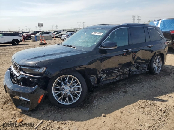 2023 Jeep Grand Cherokee Summit with VIN 1C4RJHEG8PC552430, listed as a Copart auction lot 72024844 with 23,745 mi miles and Salvage Title. Bid and sale history available at carsss.com. Image 1.